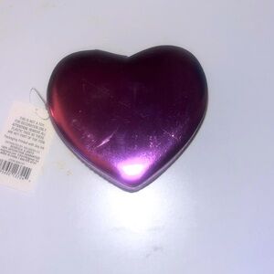 NWT! Shiny Purple Heart Shaped Jewelry Case.